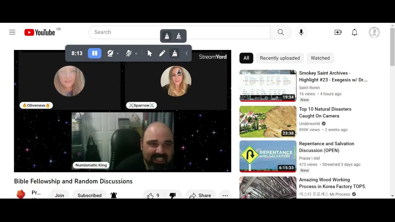 Bible Fellowship and Random Discussions YouTube 2