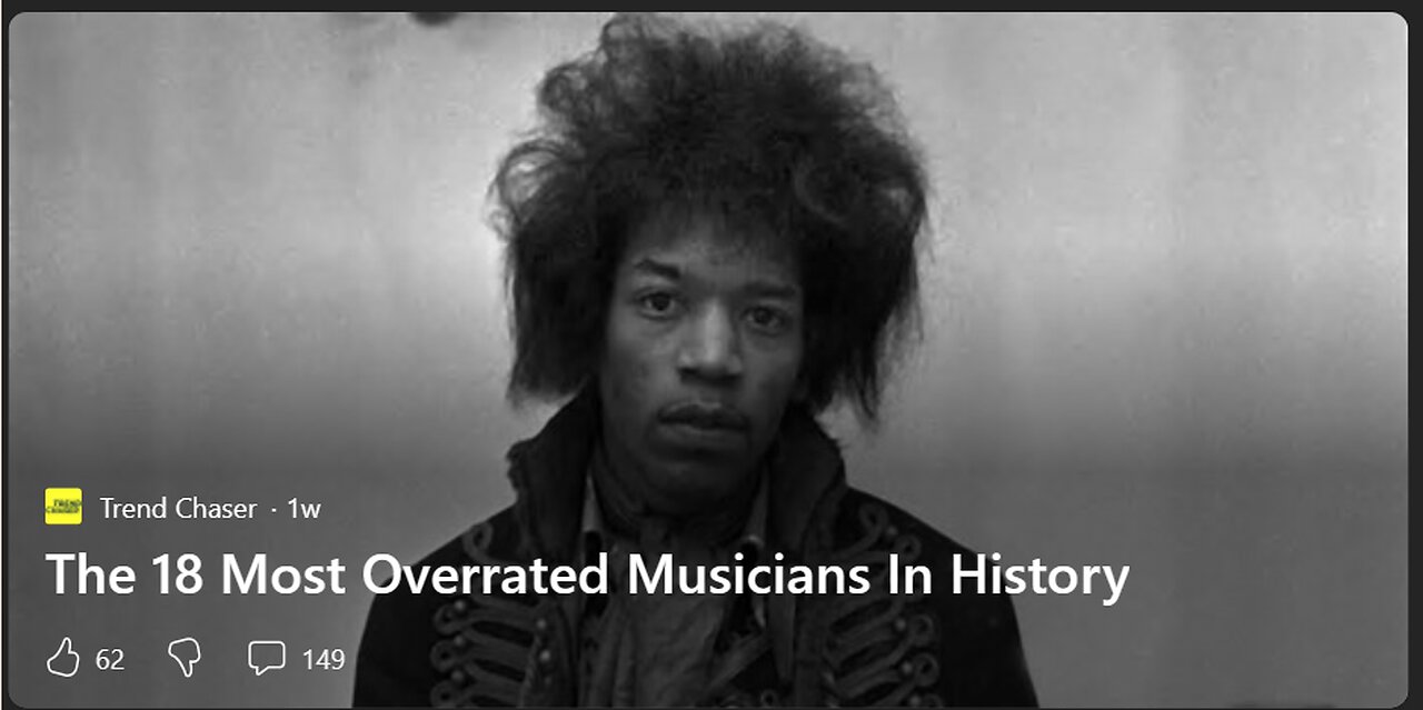 18 Overrated Musicians according to Trend Chaser