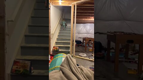 Cutie Walking up Stairs