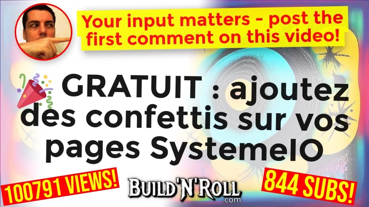 🎉 GRATUIT : ajoutez des confettis sur vos pages SystemeIO