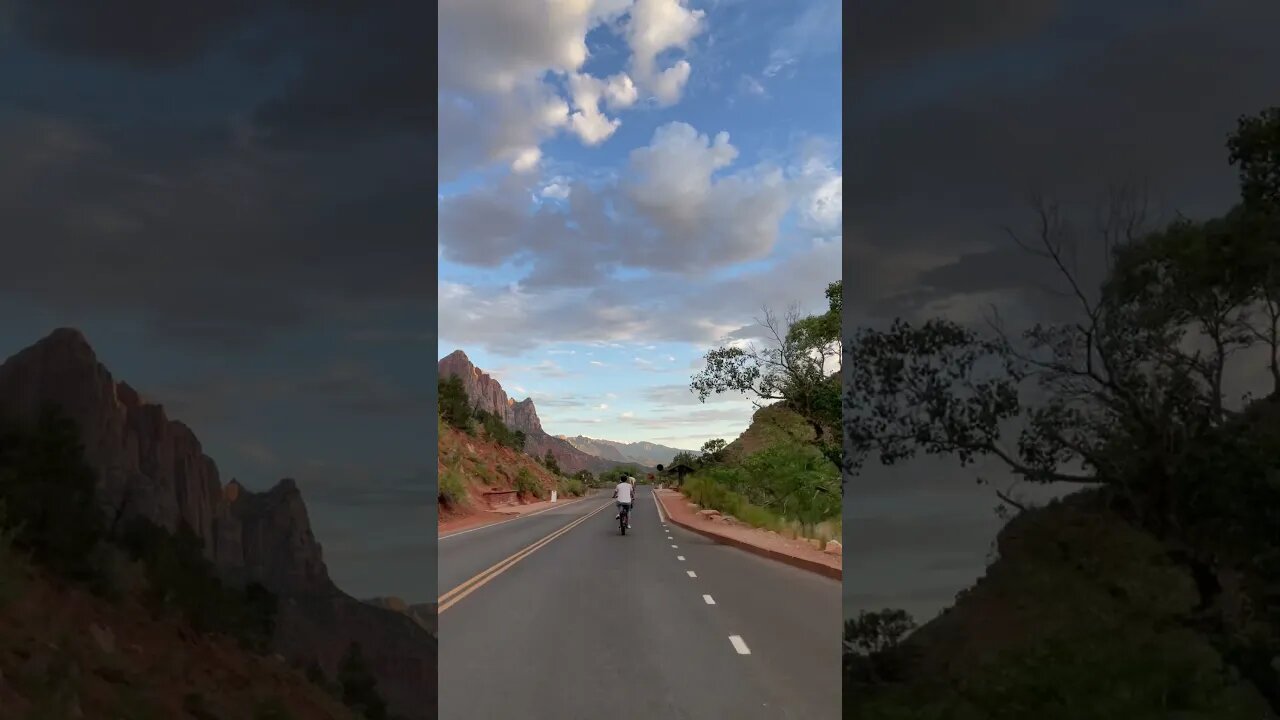 Zion National Park Sunset | Ebike Ride #shorts #short