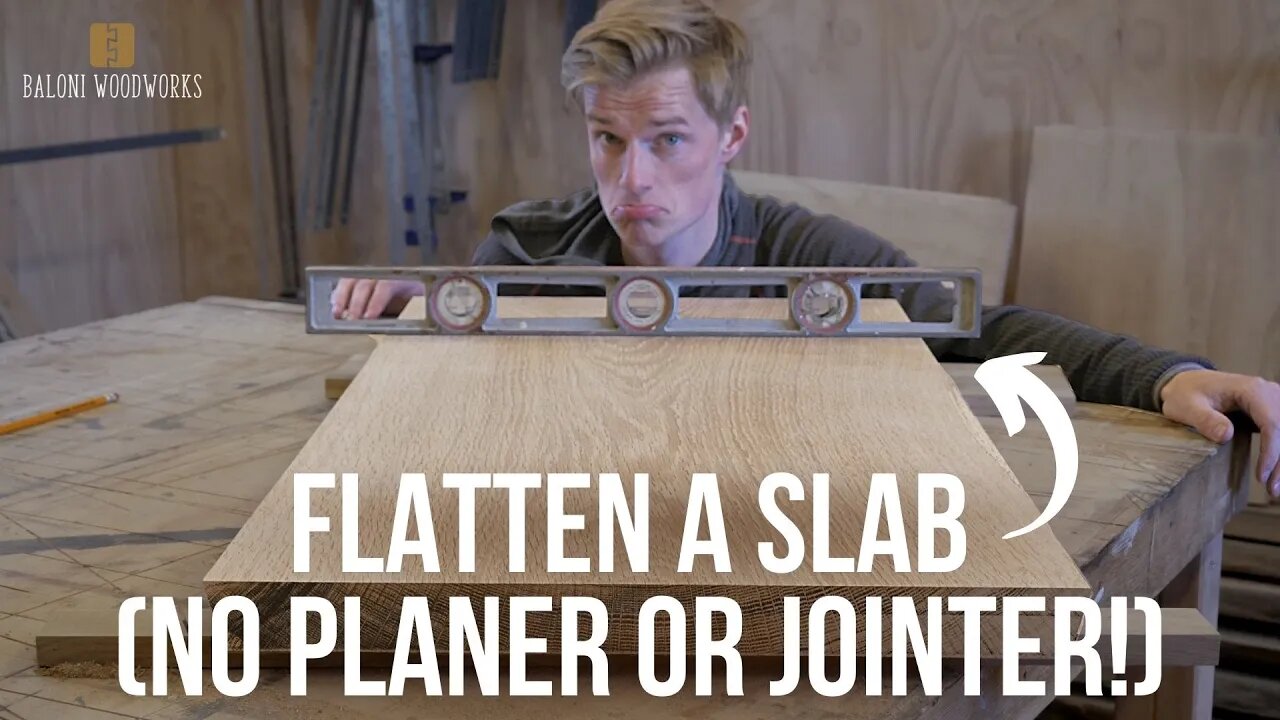 How to Flatten a Slab WITHOUT a Planer or Jointer