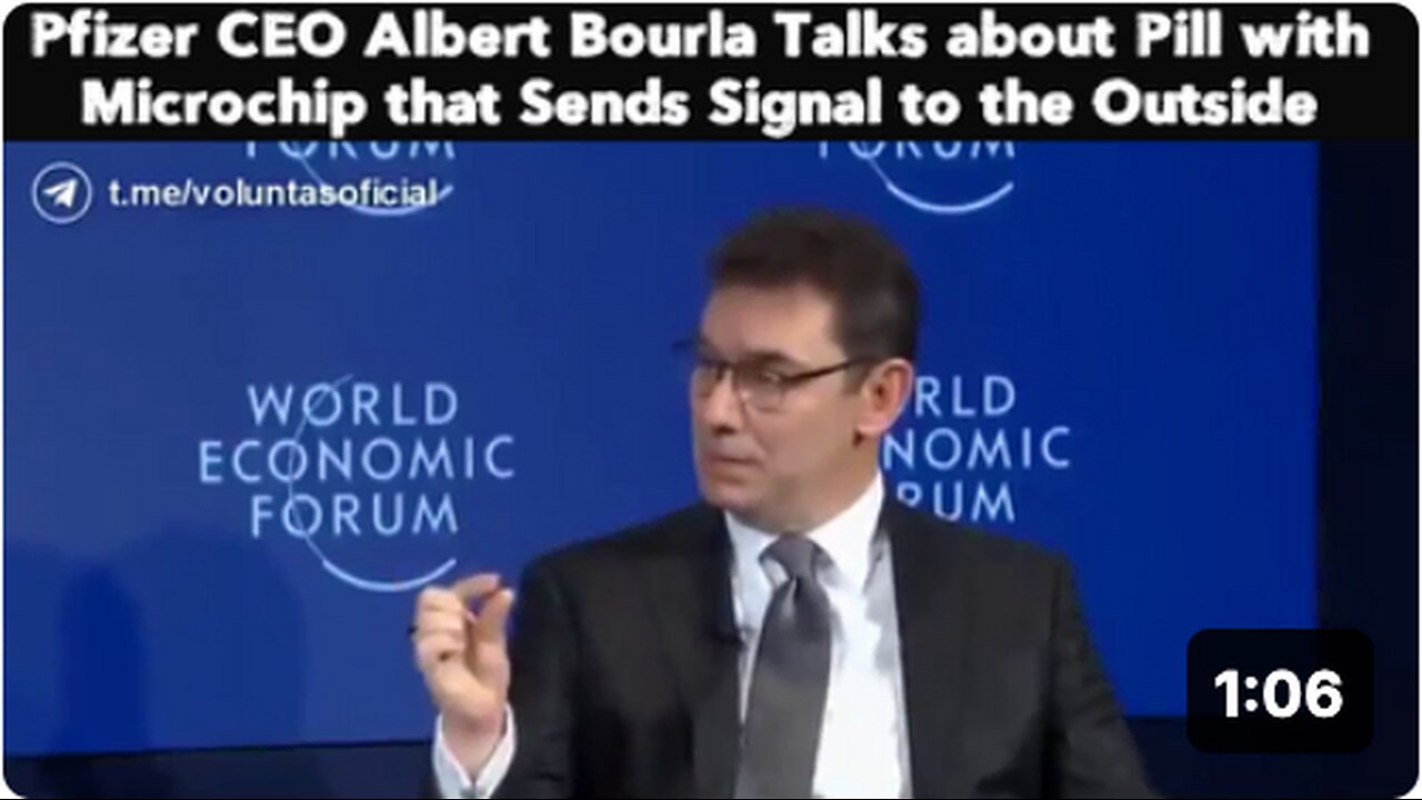 Pfizer CEO Albert Bourla Talks about Pill with Microchip that Sends Signal to the Outside