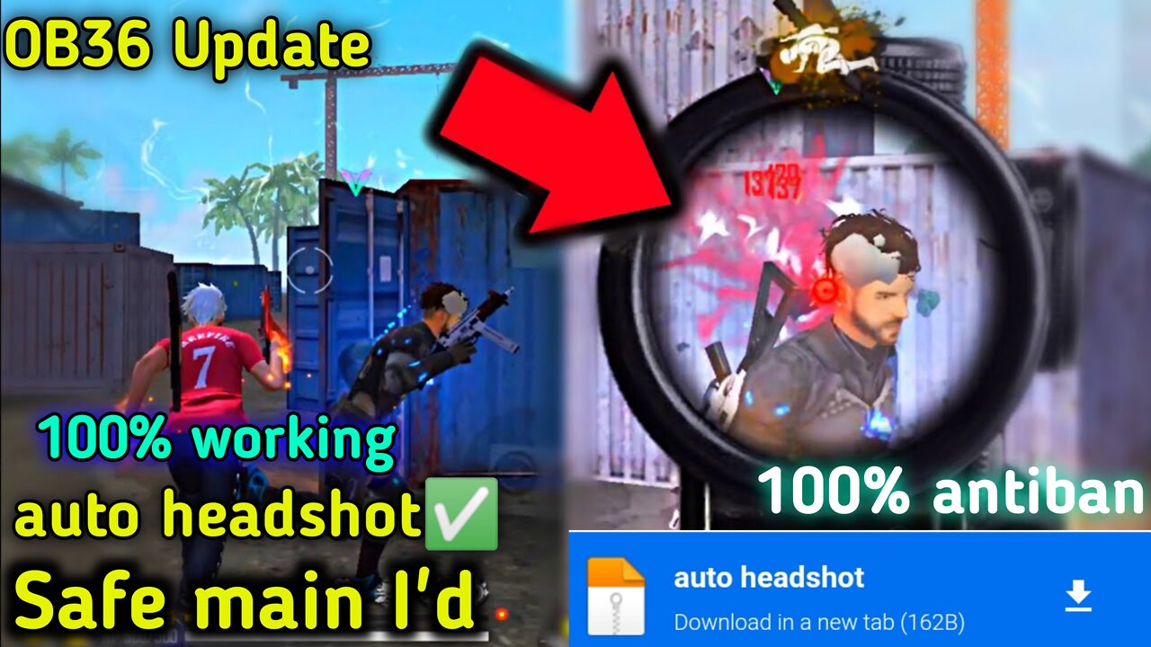 Free Fire auto headshot config file || FF max auto headshot config