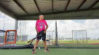 Batting practice - Bat toss