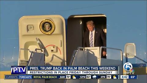 FAA advisory indicates President Trump returning to Palm Beach Co. on Friday