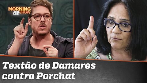 Porchat diz que é um inferno ter filhos e Damares rebate