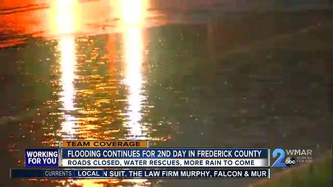 Thunderstorms cause flash flooding in Maryland