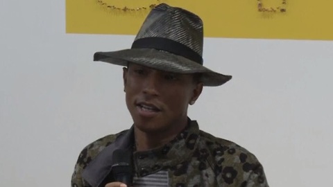 Pharrell Williams celebrates femininity at Paris exhibition