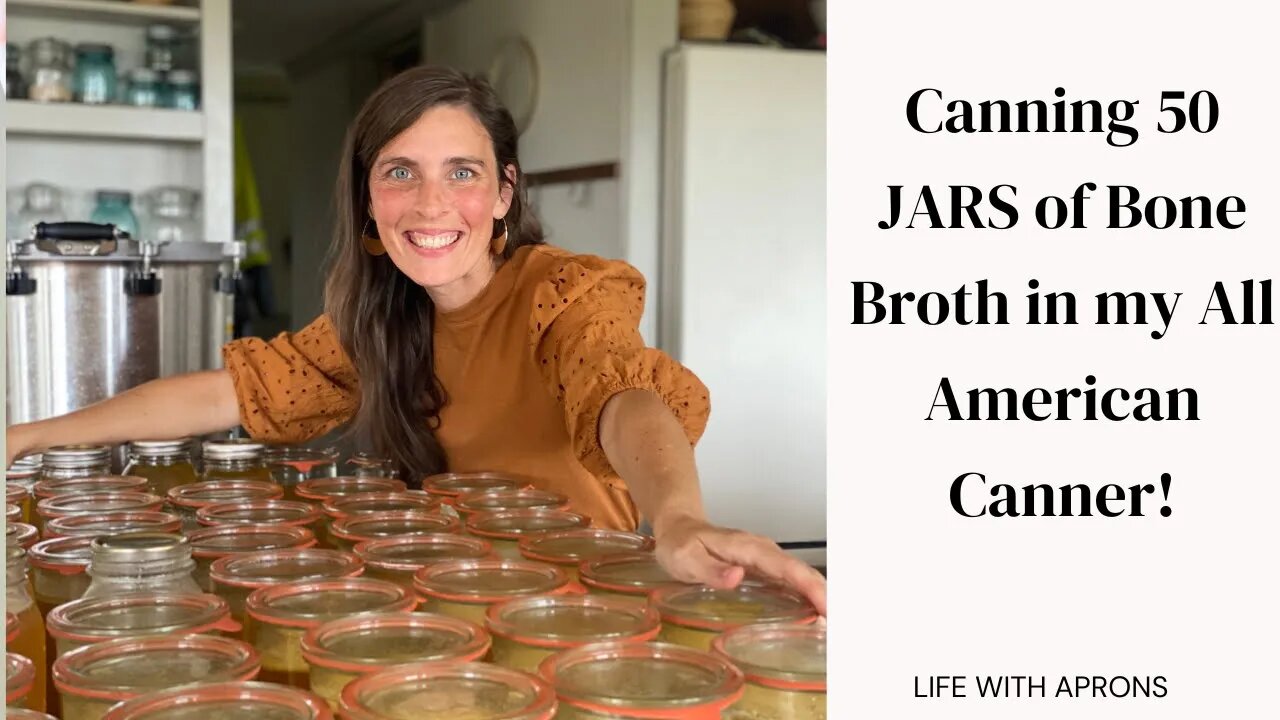 Canning 50 jars of bone broth in my All American Canner!