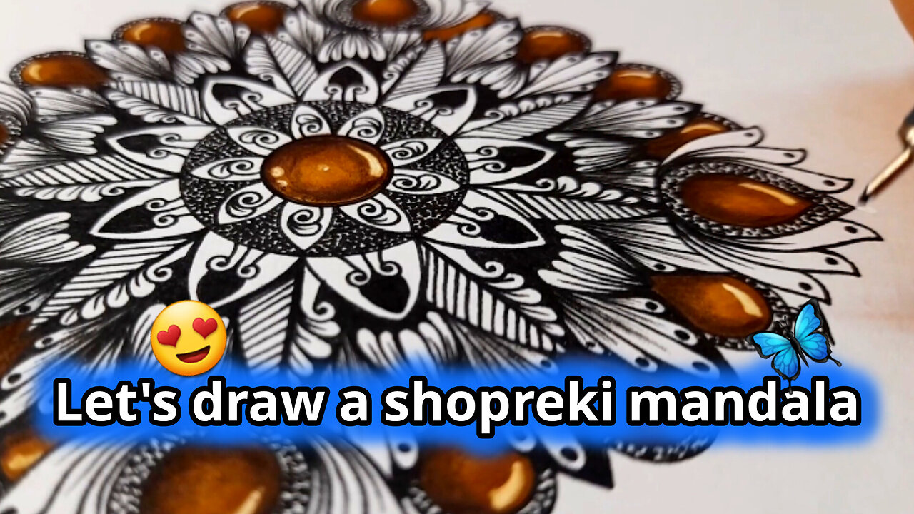 How to draw easy mandala??!😲