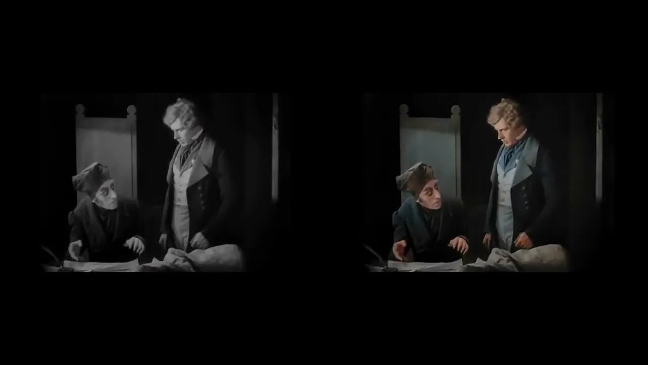 Comparison Nosferatu in Colors vs Black and White - Horror movie 1922.