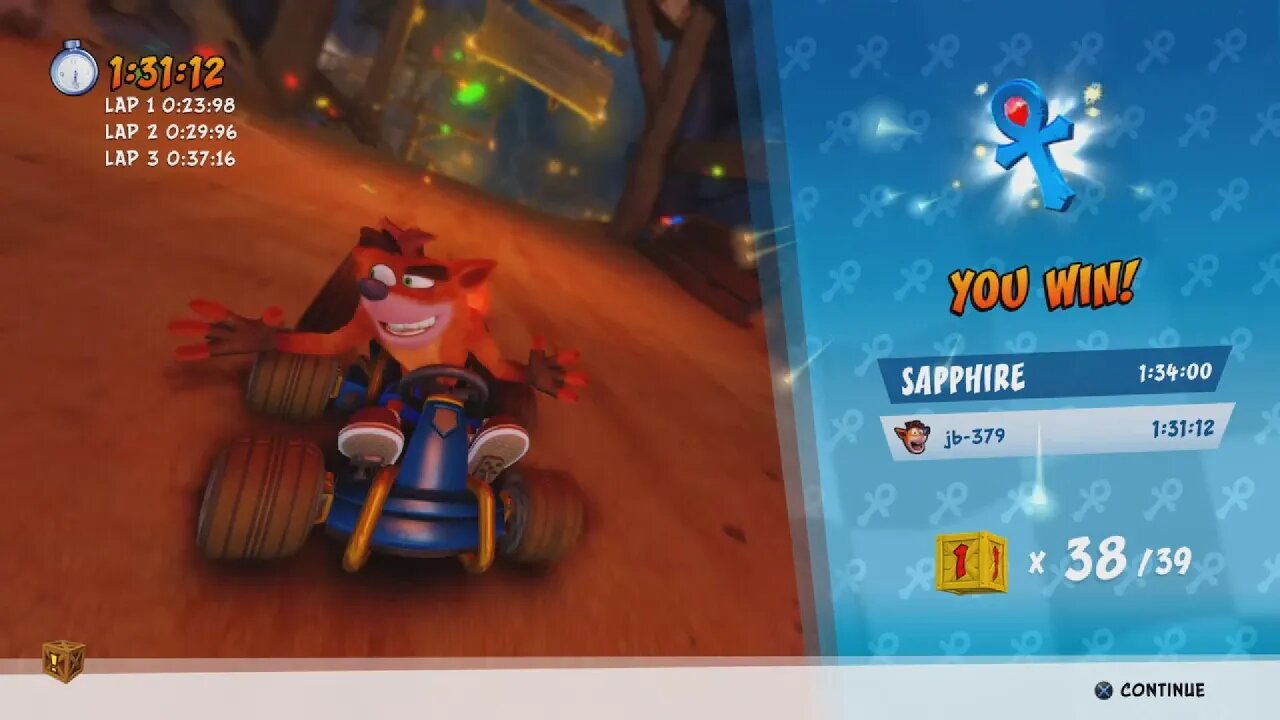 Crash™ Team Racing Nitro-Fueled (PS4) - Adventure Mode (Easy) - Relic Race - Dragon Mines