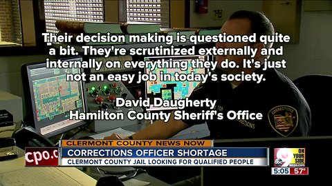 Corrections officer shortage hits Clermont County Jail