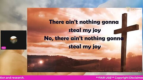 NOTHING IS GONNA STEAL MY JOY -link to official video below