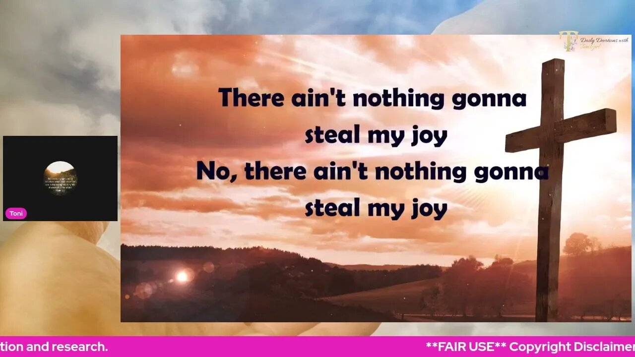 NOTHING IS GONNA STEAL MY JOY -link to official video below