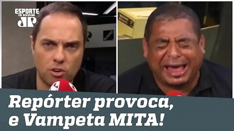 "VAI CHORAR pro Leco!" Repórter provoca, e Vampeta MITA na resposta!