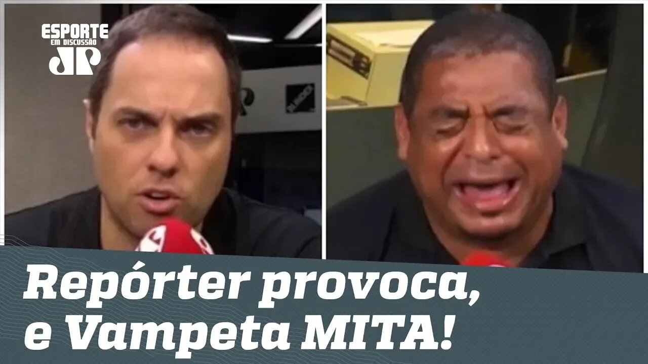 "VAI CHORAR pro Leco!" Repórter provoca, e Vampeta MITA na resposta!