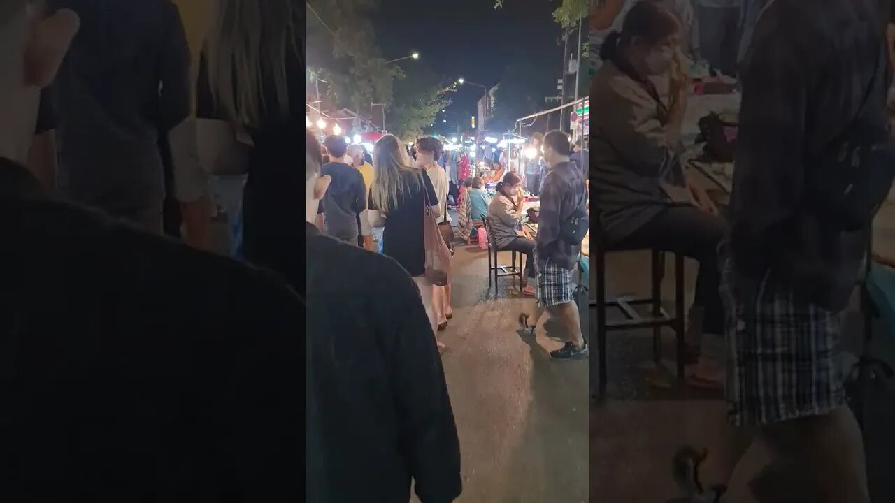 Chiang Mai Thailand 🇹🇭 Walking Street Nightmarket #shorts #thailand #chiangmai #Nightmarket #travel