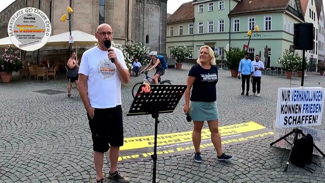 Mahnwache Nr. 189 in Schwäbisch Gmünd am 11.07.2023