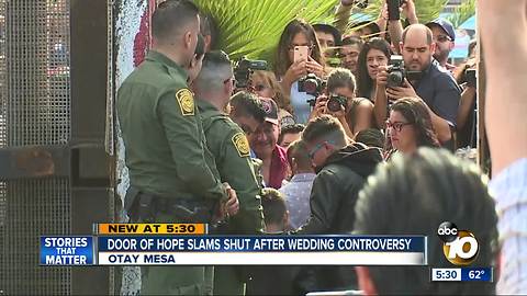 Door of Hope shut after wedding controversy