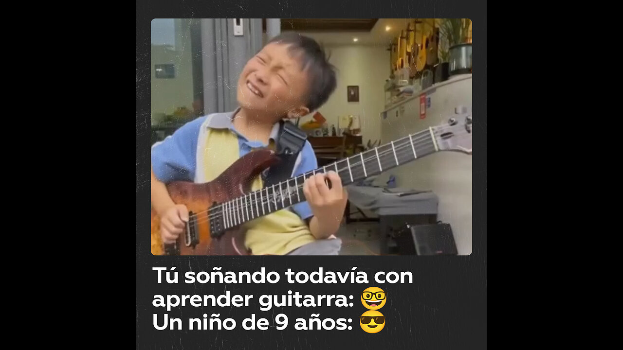 Niño guitarrista dejaría boquiabierto a cualquier veterano musical