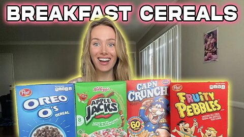 Russian Girl Tries US Breakfast Cereals For The First Time! Cap'n Crunch, Fruity Pebbles, Oreo O's!