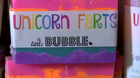 Girl creates products scented as 'unicorn farts'