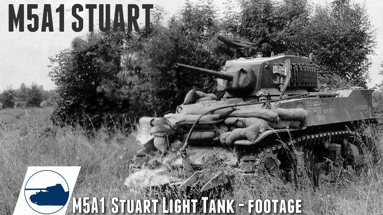 WW2 M5A1 Stuart Light Tank Late - Normandy - Battle of the Bulge - Germany - Netherlands footage.