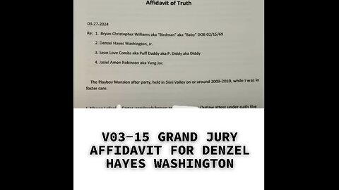 V03-15 GRAND JURY AFFIDAVIT FOR DENZEL HAYES WASHINGTON