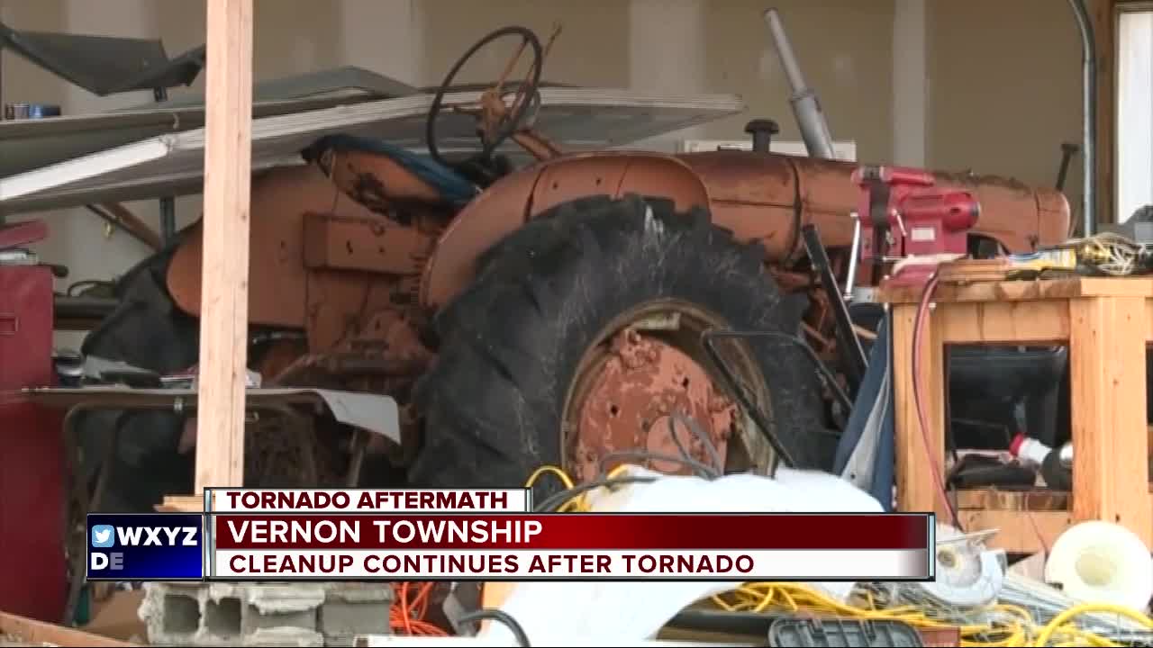 Cleanup continues after tornado hits Vernon Township in Shiawassee County