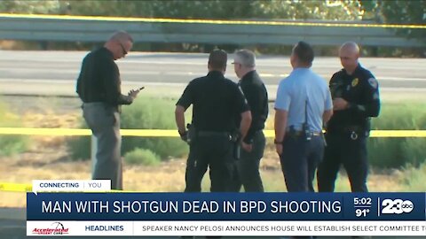 Man with shotgun dead in BPD shooting