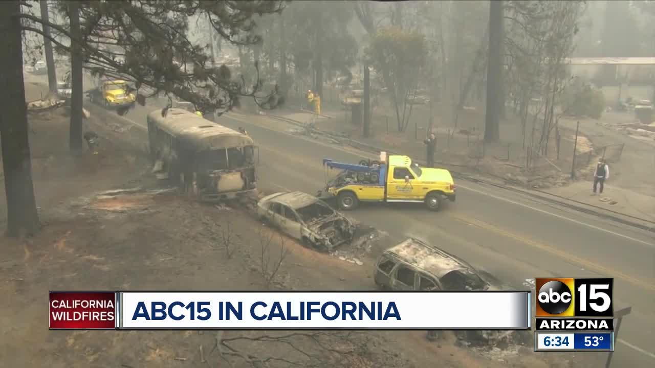 ABC15 covering California wild fires