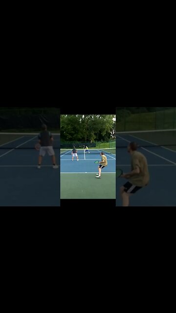 fast reaction tennis net play #tennis #shortvideo #shorts #tennisplayer
