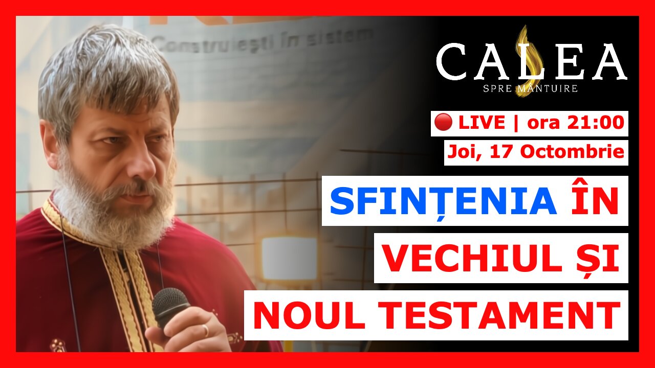 🔴 LIVE #898 - SFINȚENIA ÎN VECHIUL ȘI NOUL TESTAMENT || Pr. TUDOR CIOCAN