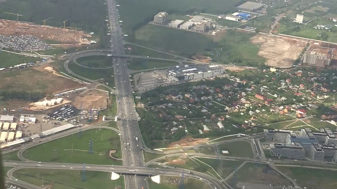 Landing to Moscow airport