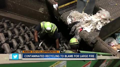 Tampa's largest recycling plant set to reopen after large fire caused by contaminants