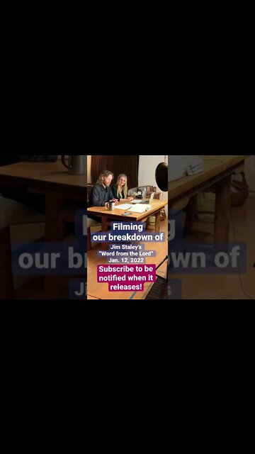 Behind the scenes at TM filming our breakdown of Jim Staley’s Jan. 12, 2022 “Word from the Lord”