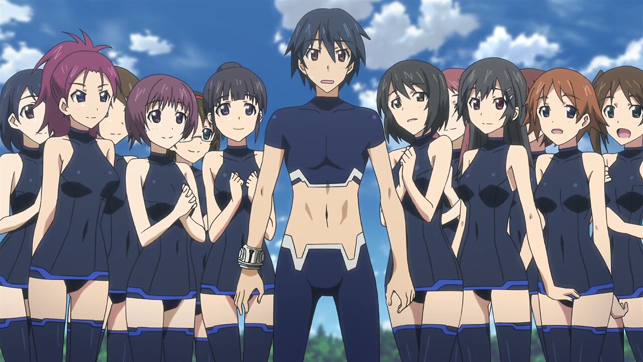 Infinite Stratos - training the girls