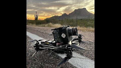 FPV flight with 360 degree camera on board