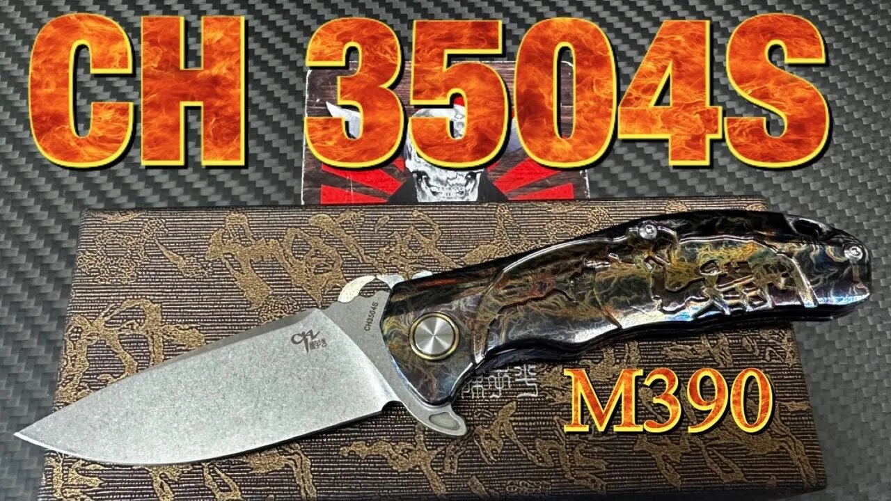 CH3504S titanium flipper knife M390 blade !!