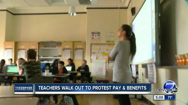 Colorado teachers rally for higher pay, better pension at state Capitol