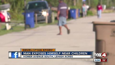 Man exposes himself in front of kids