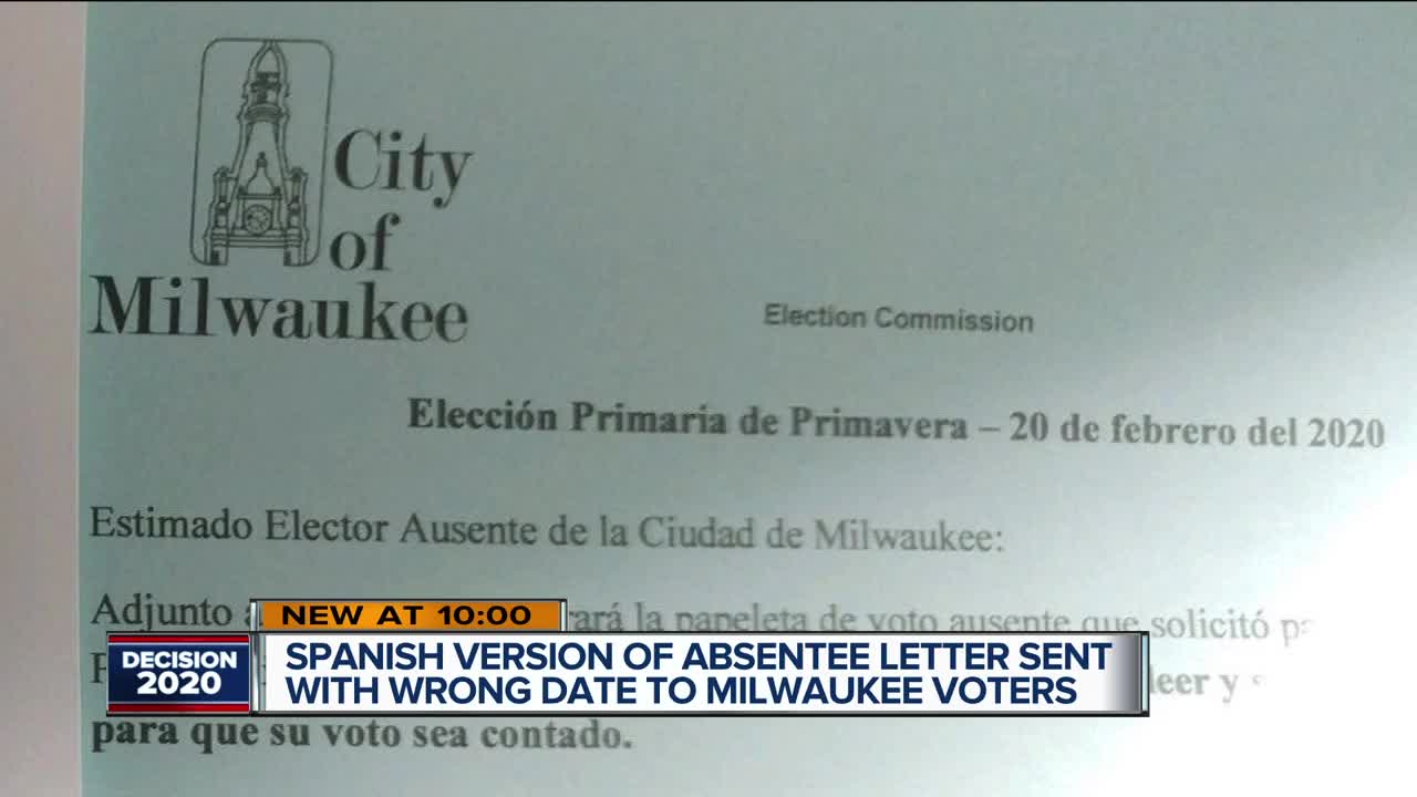 Milwaukee voters in Spanish-speaking communities mistakenly sent flyer with incorrect election date