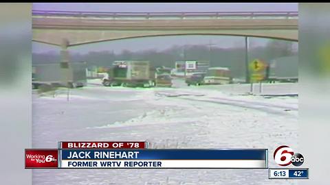 The first-ever blizzard warning for the state of Indiana was issued 40 years ago today