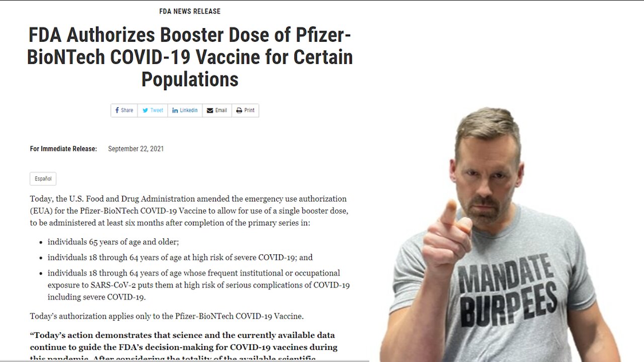 The FDA Authorizes Boosters...Here's Why It Doesn't Make Sense