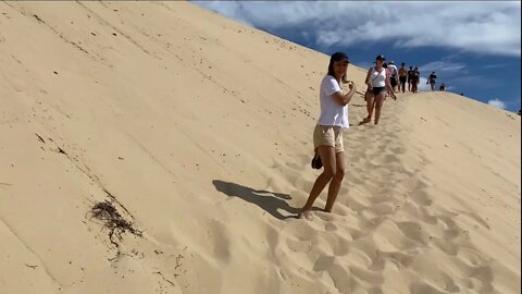 Subimos a MAIOR DUNA DE AREIA DA EUROPA - Dune Du Pilat - França!