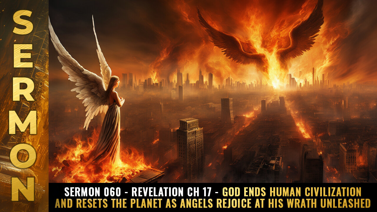 Mike Adams Sermon 060 - Revelation Ch 17 - God ENDS human civilization and resets the planet as angels REJOICE at his wrath unleashed