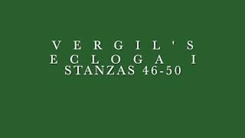 Vergil Ecloga I Stanzas 46–50