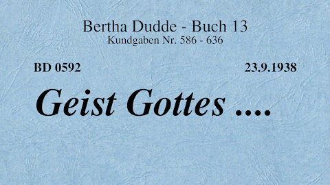 BD 0592 - GEIST GOTTES ....